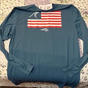 NWT Reel Life men’s Teal Long Sleeve Shirt large